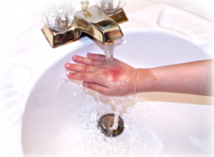 Run cool water over a minor burn