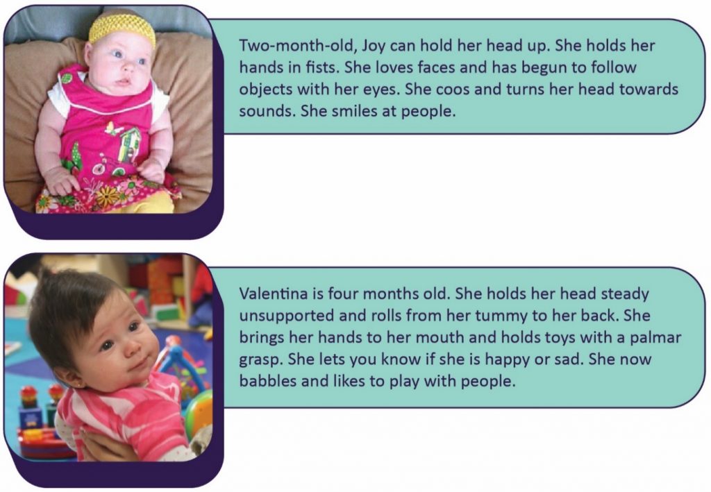 Joy (2 months) and Valentina (4 months)