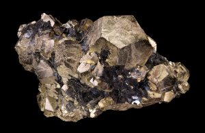 Crystals of pyrite showing dodecahedral habit