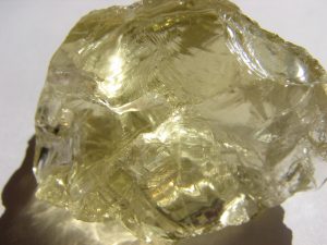 A specimen of a variety of quartz showing conchoidal fracture