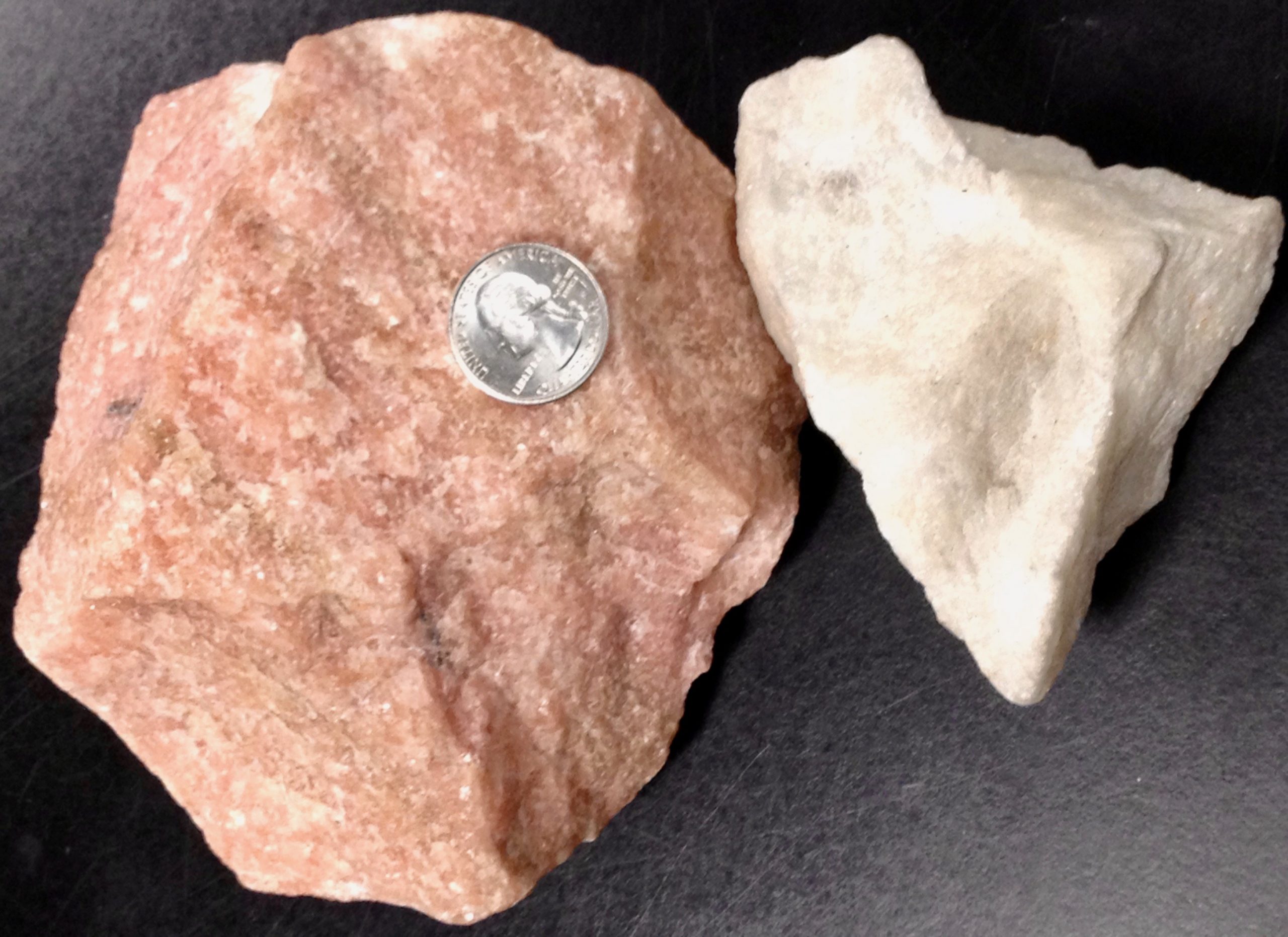 Source: Peter Davis pink crystallized rock with interlocking crystals