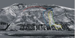 Source: Todd Stennett, Airborne 1 Corp., El Segundo. Public domain Image shows many slides in the area instead of just the one.