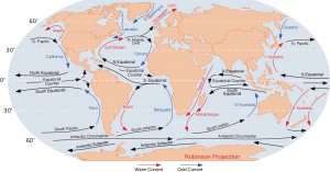 This work is in the public domain in the United States Warm currents are red, blue currents are blue.