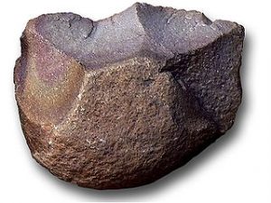 "By The rock has a smooth side and a sharp side.