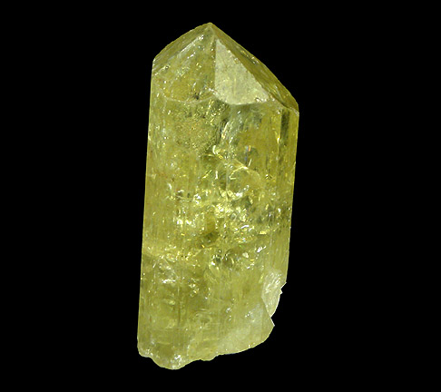 "Rob The crystal is hexagonal and light green.