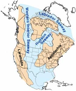 USGS, public domain. Water is covering the middle of North America.