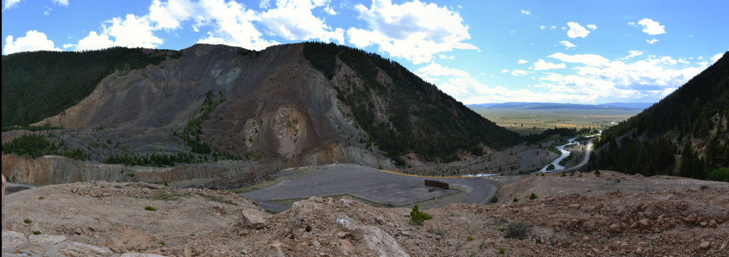 1959 Madison Canyon landslide scar. Photo taken from landslide material.