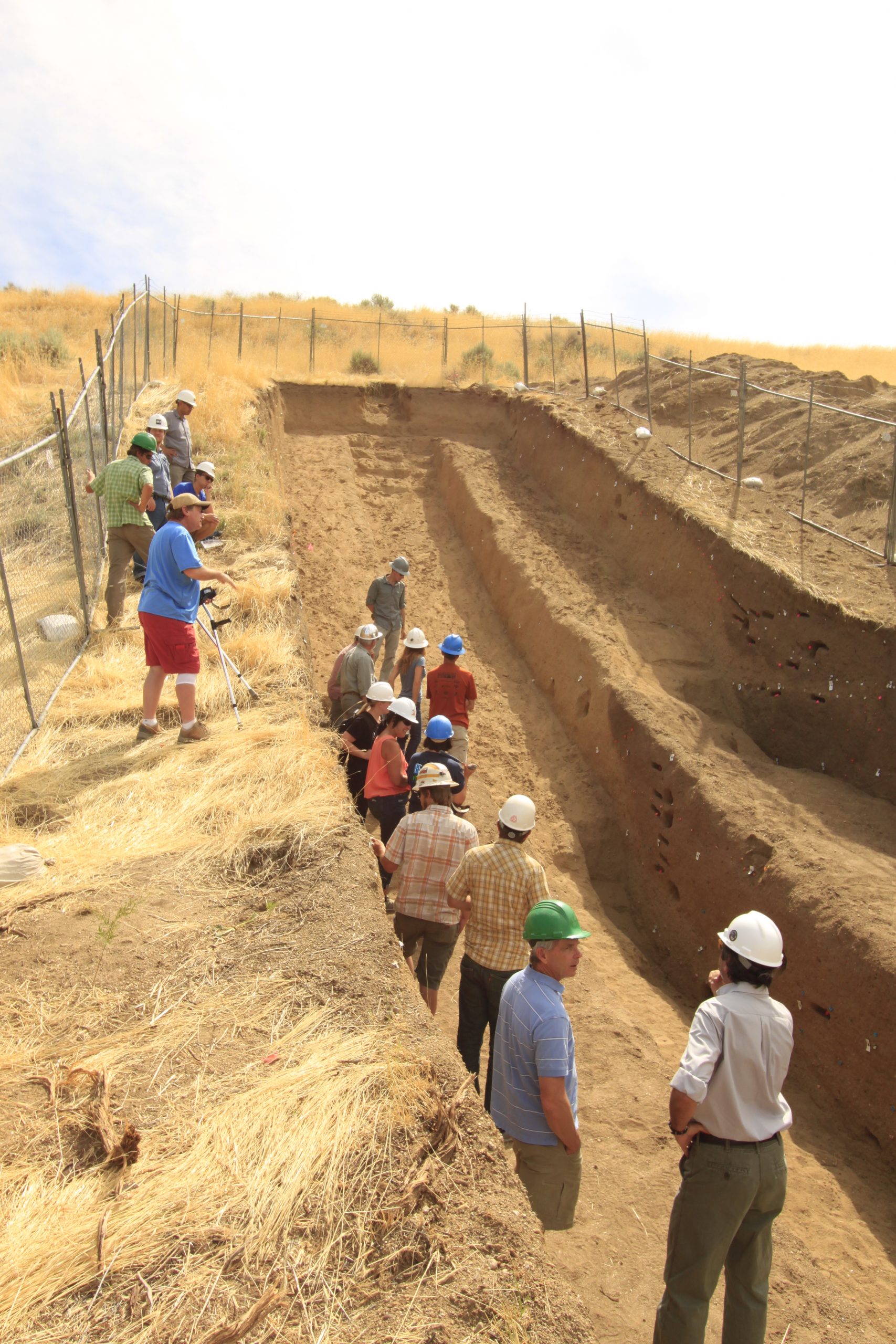 Fault trench near Draper Utah. Trenches allow geologists to see a cross section of a fault and to use dating techniques to determine how frequently earthquakes occur.