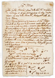 This is a manuscript showing 4 moons of Jupiter.