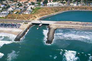 USGS, public domain The two jetties led to a coastal waterway.