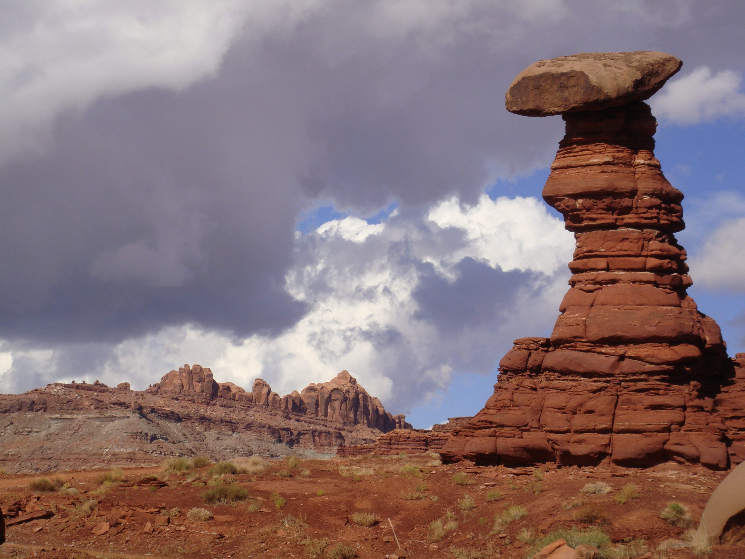 The rock is topped by a more resistant.