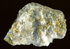 "By The yellow gold is inside white quartz.