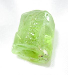 The crystal is light green.