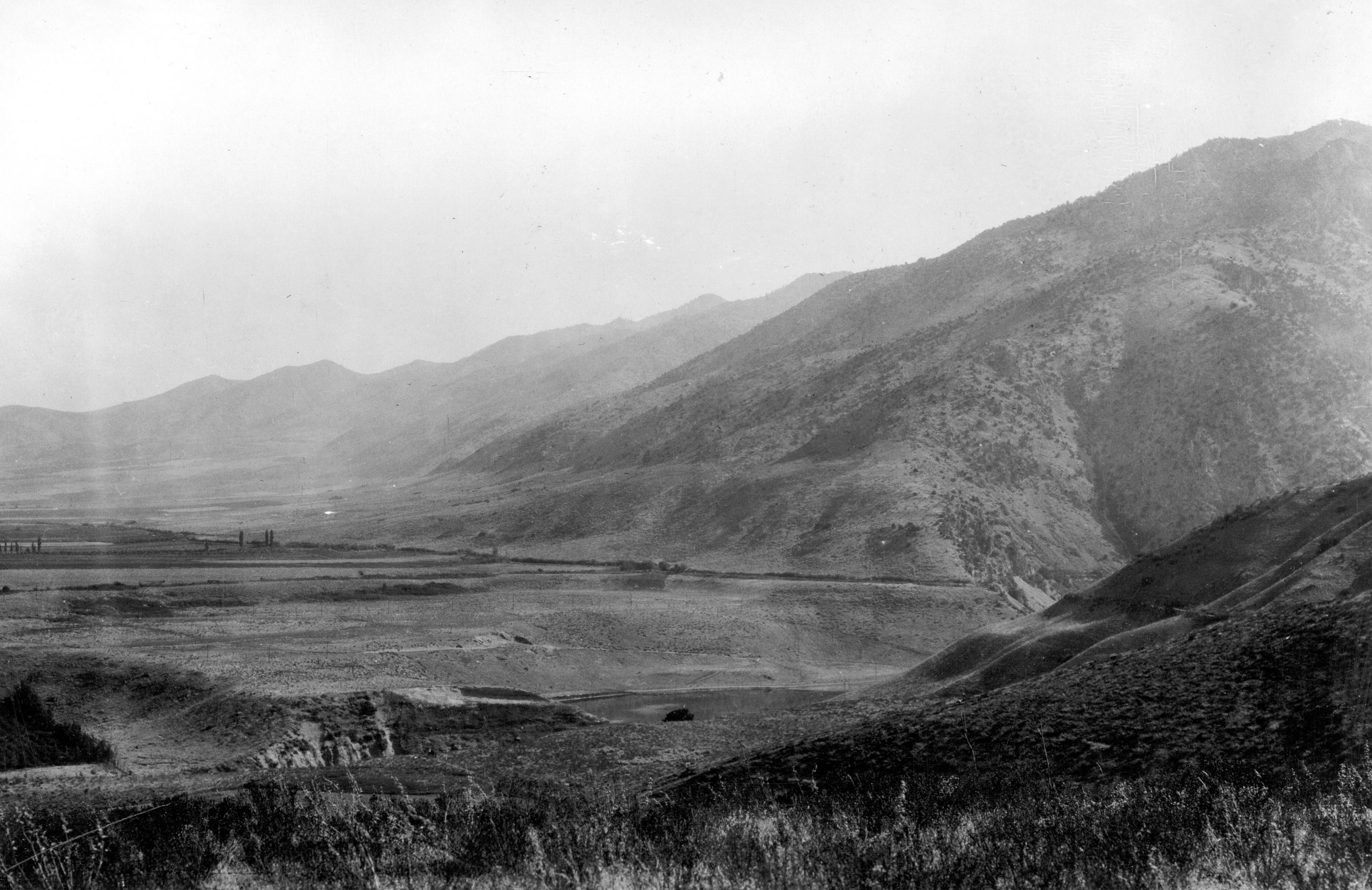 Deltaic deposits of Lake Bonneville near Logan, Utah.