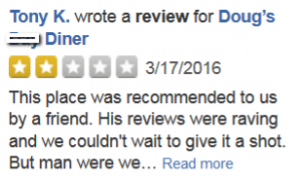Bad review example