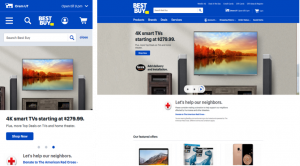 Examples of Best Buy Mobile and desktop websites