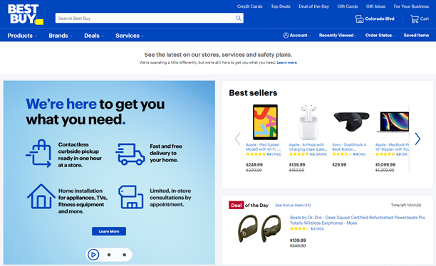 Best Buy website