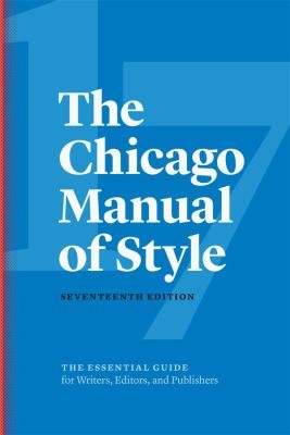 Cover image of the Chicago Manual of Style