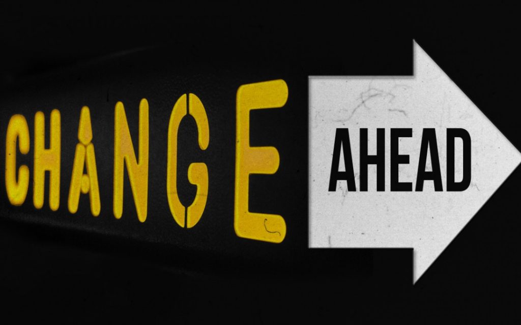“Change-1080x675.jpg” by Amman Wahab Nizamani is licensed under CC BY-SA 4.0 Image showing words change ahead, with ahead inside an arrow shape