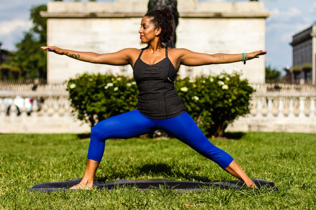 “9707554768.jpg” by Dave Rosenblum is licensed under CC BY 2.0 Photo showing a person practicing yoga outside
