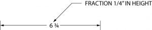 Use of fractional numbers in an dimension.