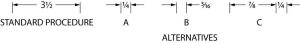 Dimension standard and alternative examples.