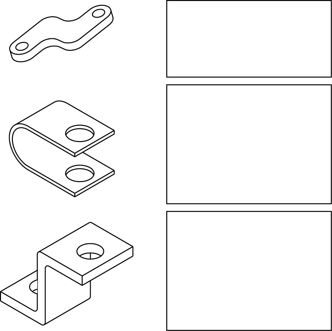 Isometric parts to practice drawing ellipses