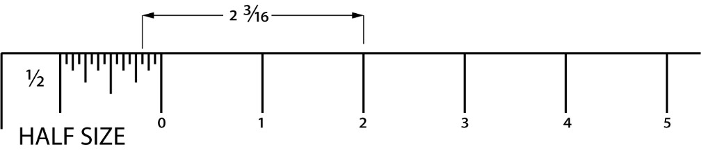 Half size scale example.