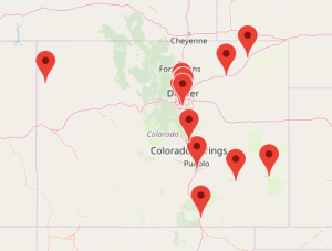 CCCOnline Map of Institutions Statewide.