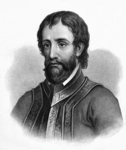 Hernando de Soto. Engraving by Lambert A. Wilmer (1858).