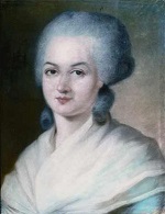 A portrait of Olympe de Gouges