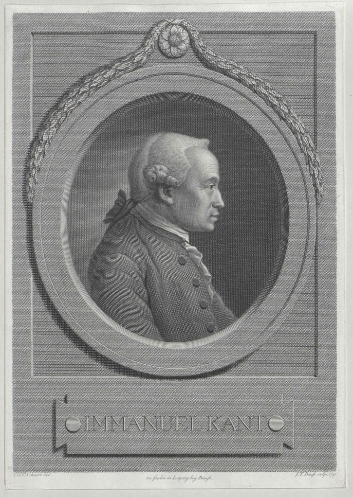 Engraving depicting Emanuel Kant