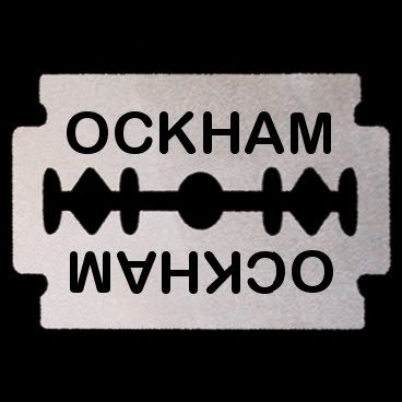 an image of a razor blade with Ockham's name on it