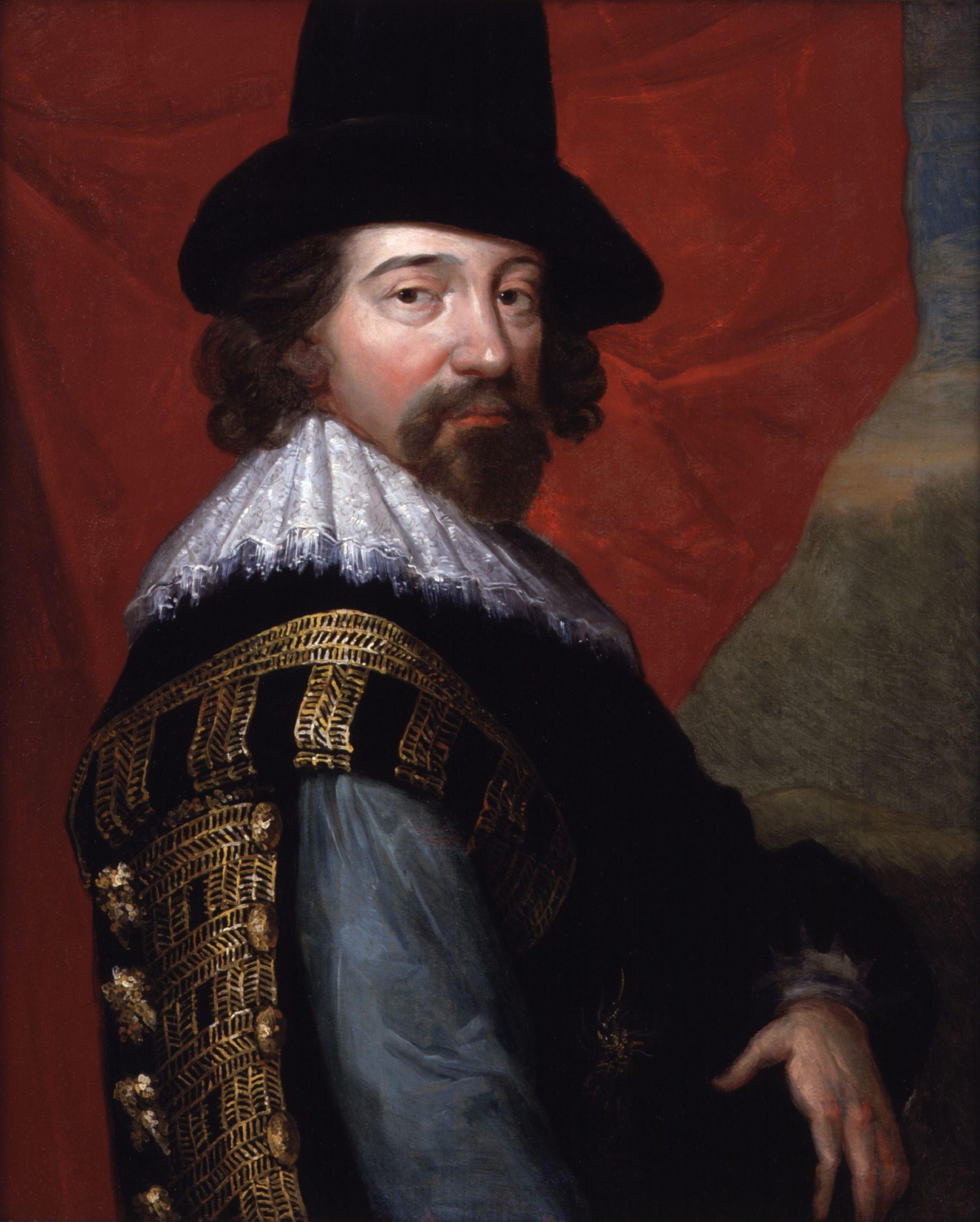 Francis Bacon, Viscount St Alban, by unknown artist. See source website for additional information. Portrait of Francis Bacon, Viscount St Alban, by John Vanderbank, 1731?, after a portrait by an unknown artist (circa 1618) This set of images was gathered by User:Dcoetzee from the National Portrait Gallery, London website using a special tool. All images in this batch have an unknown author, but there is strong evidence it was first published before 1923 (based mainly on the NPG's estimated date of the work).