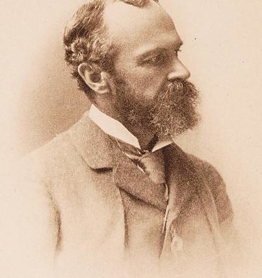Daguerotype of William James in sepia tones