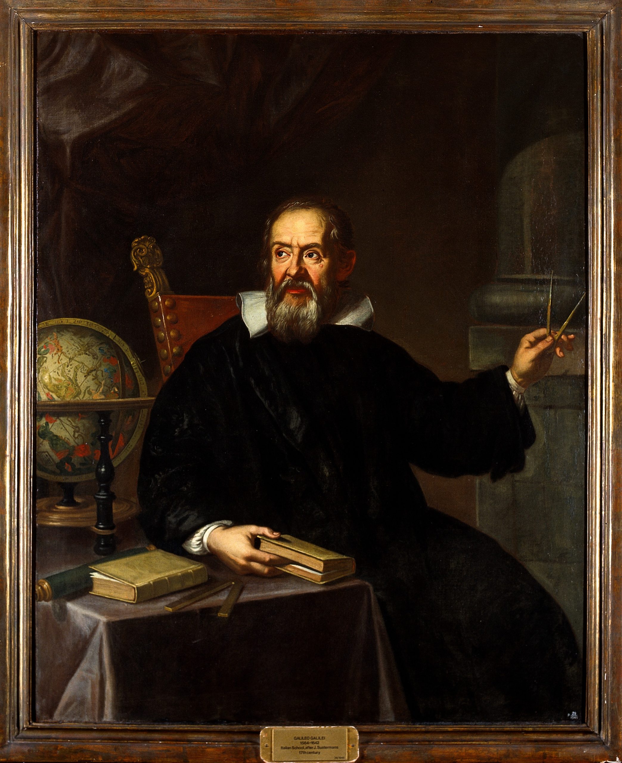 Galileo Galilei (1564-1642). Oil painting by an Italian painter, 18th (?) century.