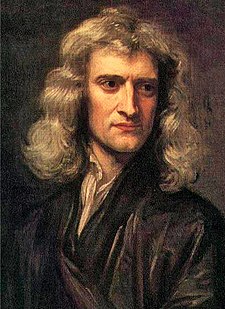 Portrait of Isaac Newton (1642-1727). This is a copy of a painting by Sir Godfrey Kneller (1689).