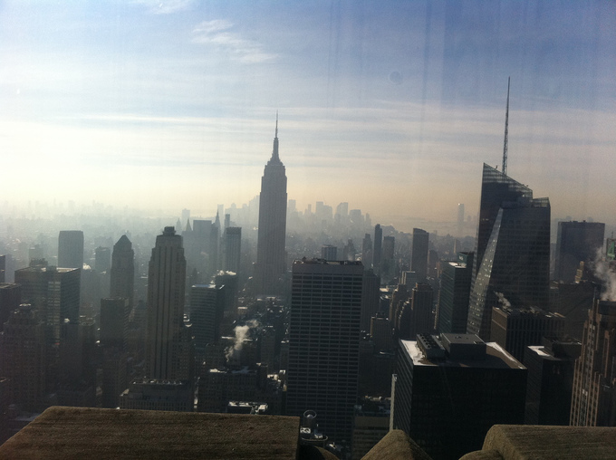 Arial view of the Empire State Building.