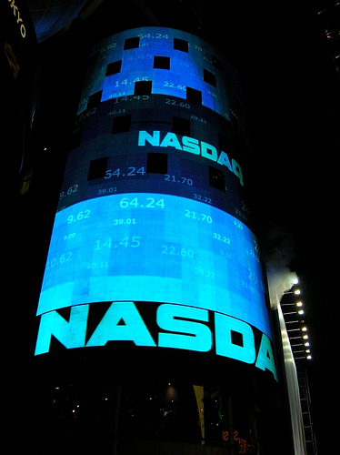 Image of a NASDAQ ticker.