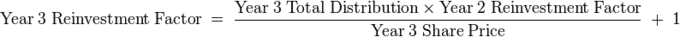 Reinvestment Factor: Describe how the reinvestment factors related to total return.