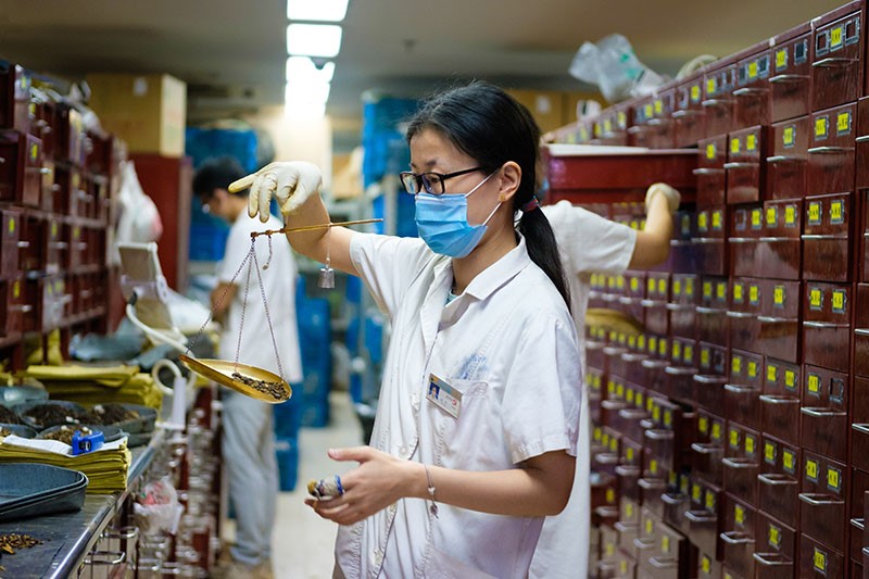 An apothecary in a Nanjing hospital in China
