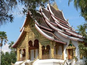 Buddhist temple at Royal Palace in Luong, Prabang