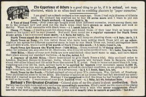 Early newspaper ad for Stark Trees.
