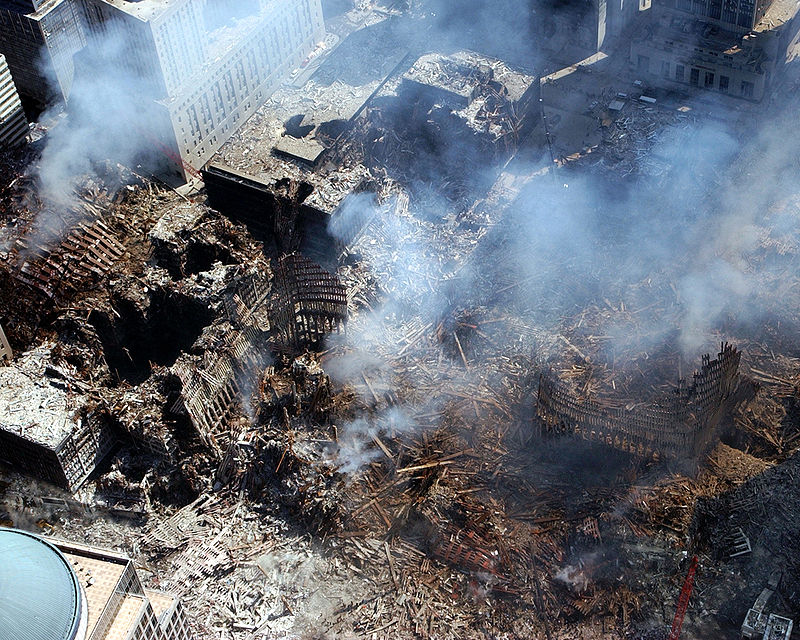 Ground Zero six days after the September 11th attacks