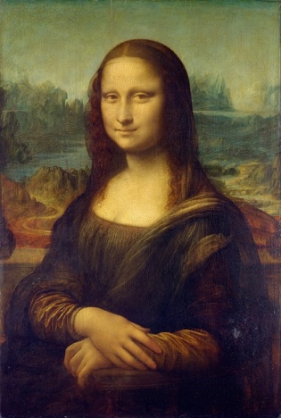 Mona Lisa painting (portrait of Lisa Gherardini, c 1503-1506, Leonardo da Vinci