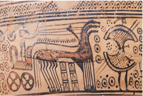 Chariot and a Foot Soldier, detail.