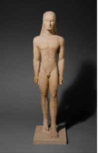 Marble statue of a Kouros (youth).