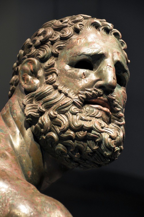 Seated Boxer detail.