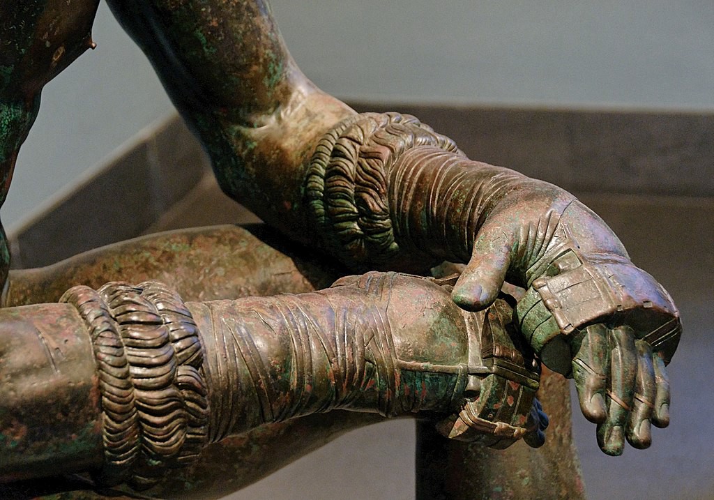 Seated Boxer, detail.