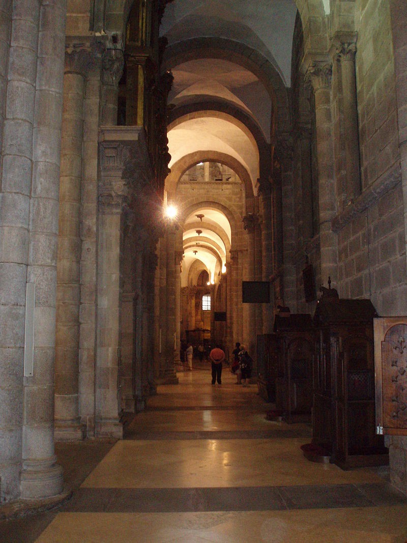 A view looking down the nave toward the altar.